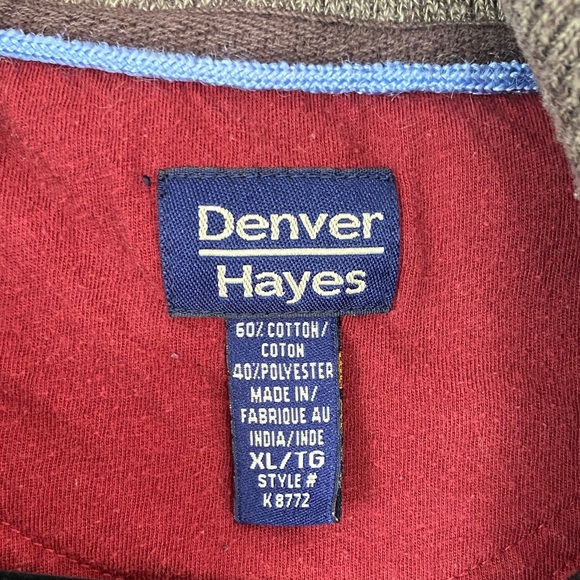 Denver Hayes Zip-Up Sweater Dark Brown Corduroy Size XL - Picture 2 of 6